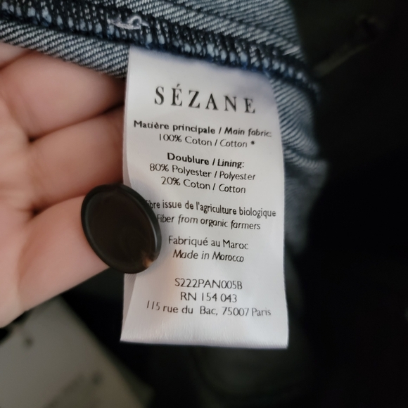 Sezane Dan Trousers in Indigo size 44 NWT - Picture 11 of 13